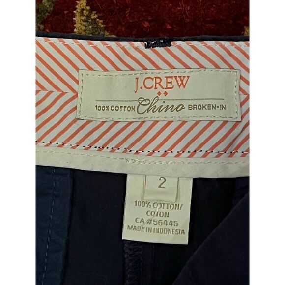 J. Crew Navy 5” Chino’s Shorts size 2 - Picture 2 of 3